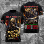 Iron Maiden x Megadeth 2026 World Tour 3D Apparel – TMTHU7577