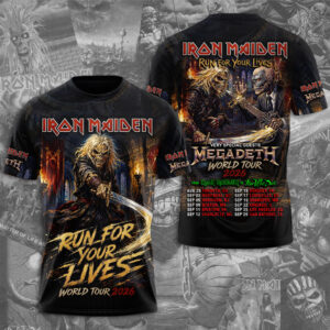 Iron Maiden x Megadeth 2026 World Tour 3D Apparel - TMTHU7577