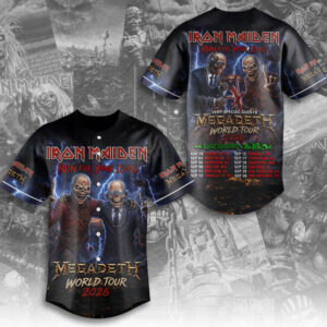 Iron Maiden x Megadeth 2026 World Tour Baseball Jersey - TMTHU7649