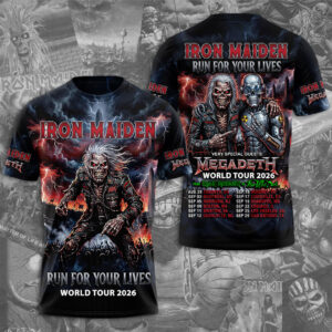Iron Maiden 2026 World Tour 3D Apparel - TMTHU7413