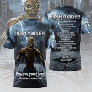 Iron Maiden 2026 World Tour 3D Apparel - HOATT19893