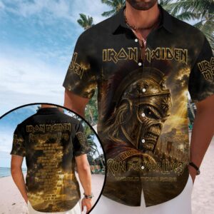 Iron Maiden 2026 World Tour Short Sleeve Button-Down Shirt – HOATT19575