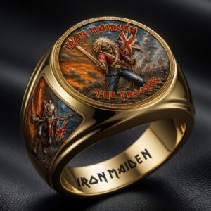 Iron Maiden 3D Engraved Ring - HOATT19528