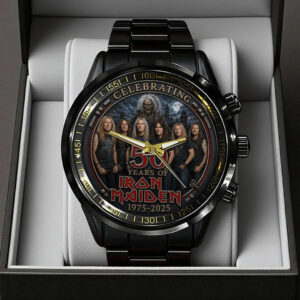 Iron Maiden 50 Years Anniversary Black Stainless Steel Watch - TANTN24559