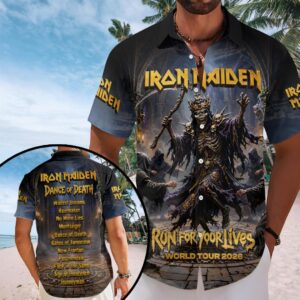 Iron Maiden Short Sleeve Button-Down Shirt – HOATT19748