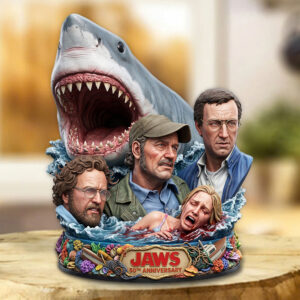 Jaws 50th Anniversary Custom Shape Acrylic Plaque - TMTHU7838