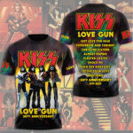 KISS Lovegun 50th Anniversary 3D Apparel – TMTHU7227