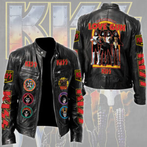 KISS Motorcycle Leather Jacket - TMTHU7228