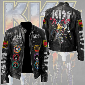KISS Motorcycle Leather Jacket - TMTHU7229