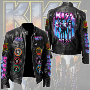 KISS Motorcycle Leather Jacket - TMTHU7317