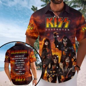 KISS Short Sleeve Button-Down Shirt – HOATT19161