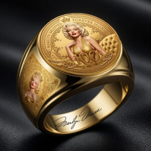 Marilyn Monroe 100th Anniversary 3D Engraved Ring - HOATT19684