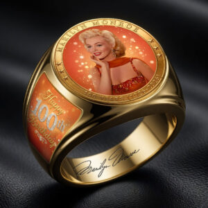 Marilyn Monroe 100th Anniversary 3D Engraved Ring - HOATT19717