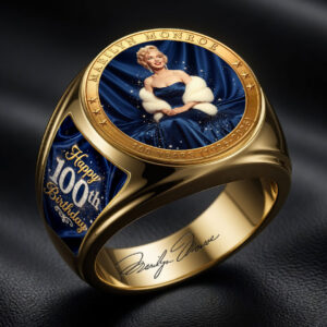 Marilyn Monroe 100th Anniversary 3D Engraved Ring - HOATT19720