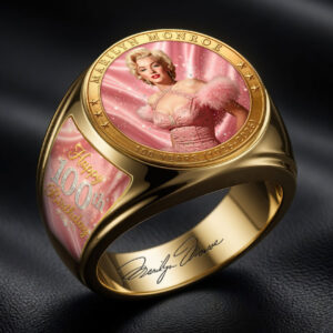 Marilyn Monroe 100th Anniversary 3D Engraved Ring - HOATT19721