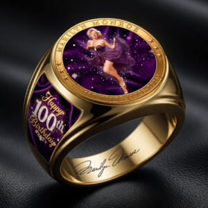 Marilyn Monroe 100th Anniversary 3D Engraved Ring - HOATT19723