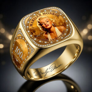 Marilyn Monroe 100th Anniversary 3D Engraved Ring - HOATT19839
