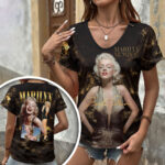 Marilyn Monroe 100th Anniversary 3D Women’s V-Neck T-Shirt – HOATT19694