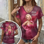 Marilyn Monroe 100th Anniversary 3D Women’s V-Neck T-Shirt – HOATT19838