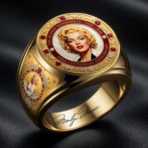 Marilyn Monroe 100th Anniversary 3D Engraved Ring - HOATT19666