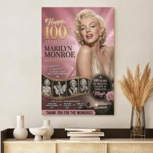 Marilyn Monroe 100th Anniversary Rectangle Canvas With Inner Frame - TMTHU7664