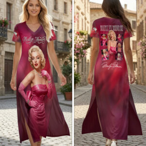 Marilyn Monroe 100th Anniversary Short Sleeve Maxi Dress - HOATT19836