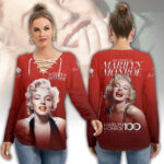 Marilyn Monroe 100th Anniversary Women’s Long Sleeve Neckline Tie Sweatshirt – HOATT19844