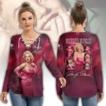 Marilyn Monroe 100th Anniversary Women’s Long Sleeve Neckline Tie Sweatshirt – HOATT19837
