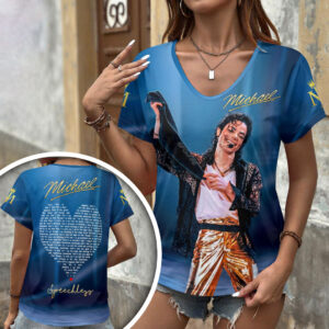 Michael Jackson 3D Women’s V-Neck T-Shirt - HOATT19778