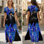Michael Jackson Short Sleeve Maxi Dress – HOATT19974