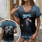 Michael Jackson 3D Women’s V-Neck T-Shirt – HOATT19686