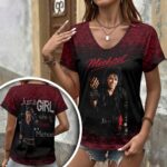 Michael Jackson 3D Women’s V-Neck T-Shirt – HOATT19687