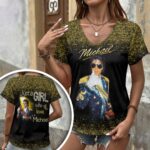 Michael Jackson 3D Women’s V-Neck T-Shirt – HOATT19861