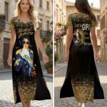 Michael Jackson Short Sleeve Maxi Dress – HOATT19690