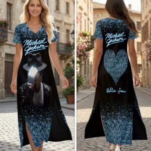 Michael Jackson Short Sleeve Maxi Dress - HOATT19790