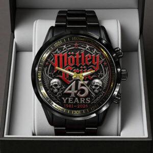 Mötley Crüe 45 Years Anniversary Black Stainless Steel Watch - TANTN24552