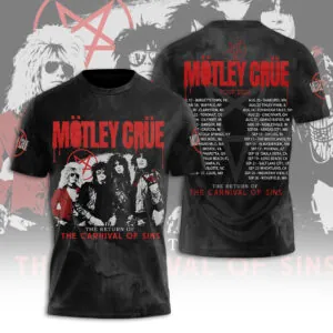 Mötley Crüe Tour 2026 3D Apparel - TANTN24440