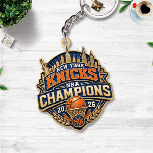 New York Knicks 2026 NBA Finals Champions Custom Shape 2-sided Keychain - HOATT19545