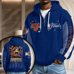 New York Knicks 2026 NBA Finals Champions 3D Unisex Waffle Hoodie - HOATT19171