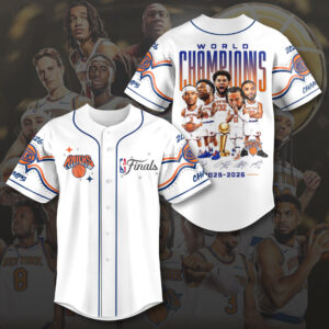 New York Knicks 2026 NBA Finals Champions Baseball Jersey - HOATT19316