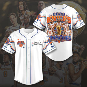 New York Knicks 2026 NBA Finals Champions Baseball Jersey - HOATT19415