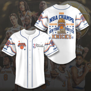 New York Knicks 2026 NBA Finals Champions Baseball Jersey - HOATT19476