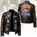 New York Knicks 2026 NBA Finals Champions Motorcycle Leather Jacket – HOATT19505