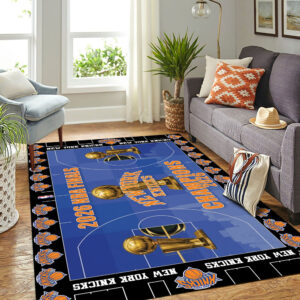 New York Knicks 2026 NBA Finals Champions Rectangular Rug - TMTHU7507