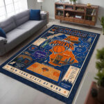 New York Knicks 2026 NBA Finals Champions Rectangular Rug – HOATT19503