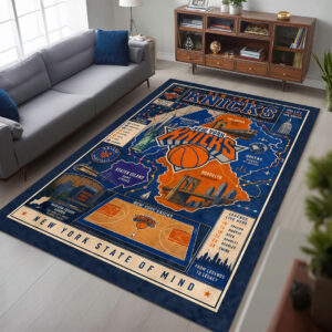 New York Knicks 2026 NBA Finals Champions Rectangular Rug - HOATT19503