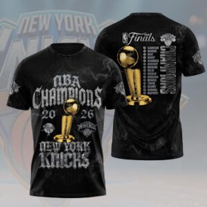 New York Knicks 2026 NBA Finals Champions 3D Apparel - HOATT19214
