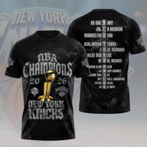 New York Knicks 2026 NBA Finals Champions 3D Apparel - HOATT19215
