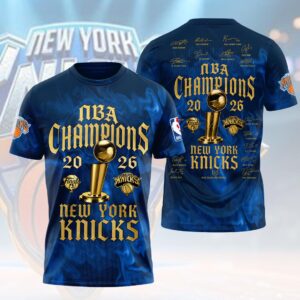 New York Knicks 2026 NBA Finals Champions 3D Apparel - HOATT19267