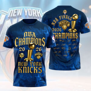 New York Knicks 2026 NBA Finals Champions 3D Apparel -  HOATT19372